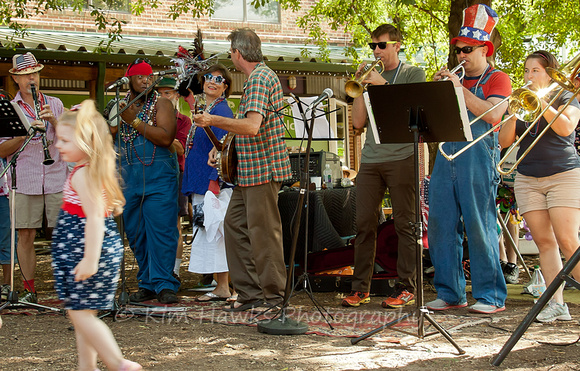 Tim Stambaugh and the Bulltown Strutters began the festivities with music @ Weaver Street Market in